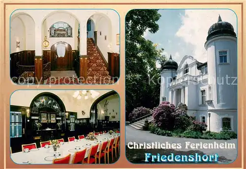 AK / Ansichtskarte Mehltheuer_Vogtland Ferienheim Friedenshort Gastraum Treppenaufgang Mehltheuer_Vogtland