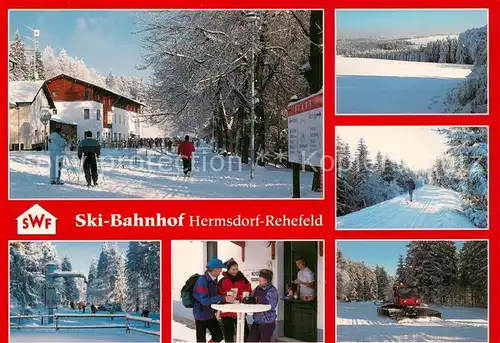 AK / Ansichtskarte Hermsdorf_Erzgebirge Ski Bahnhof Wanderheim Sporthotel Freizeitanlagen Winteridylle Hermsdorf Erzgebirge