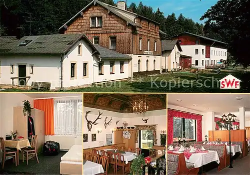 AK / Ansichtskarte Hermsdorf_Erzgebirge SWF Skisportzentrum Sporthotel Gaestezimmer Kgl Empfangssaal Restaurant Hermsdorf Erzgebirge