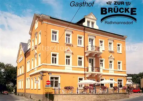 AK / Ansichtskarte Rathmannsdorf_Pirna Gasthof zur Bruecke 