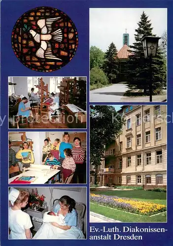 AK / Ansichtskarte Dresden Ev luth Diakonissenanstalt Taube Mutterhauskirche Paramentenwerkstatt Foerderwerkstatt Entbindungsstation Dresden