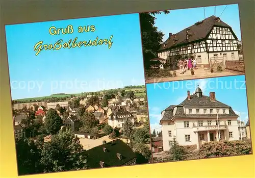 AK / Ansichtskarte Grossolbersdorf Panorama Gaststaette Linde Rathaus 