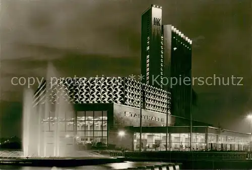 AK / Ansichtskarte Karl Marx Stadt Stadthalle mit Interhotel Kongress Karl Marx Stadt