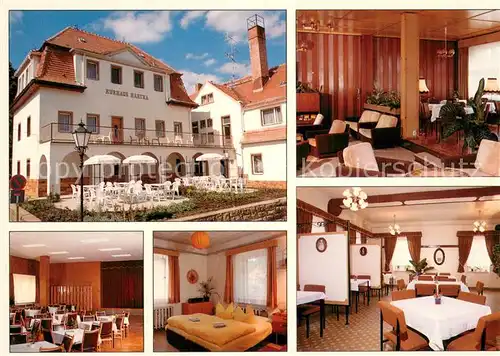 AK / Ansichtskarte Hartha_Tharandt Kurhaus Hartha Gastraeume Zimmer Terrasse Hartha Tharandt