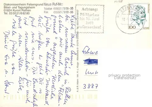 AK / Ansichtskarte Rathen_Saechsische Schweiz Panorama Diakonissenheim Felsengrund Gaststube Konferenzraum Rathen Saechsische Schweiz