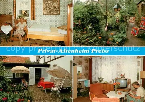 AK / Ansichtskarte Langelsheim Privat Altenheim Preiss Zimmer Garten Veranda TV Zimmer Langelsheim