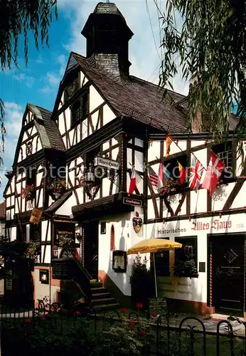 AK / Ansichtskarte Assmannshausen_Rhein Historisches Altes Haus Weinrestaurant Hotel Assmannshausen Rhein