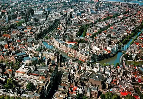 AK / Ansichtskarte Amsterdam__NL Panorama centrum binnenstad Fliegeraufnahme 