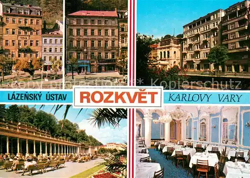 AK / Ansichtskarte Karlovy_Vary_Karlsbad Lazensky dum Rozkvet Ubytovaci domy Vrchlicky Dalibor 