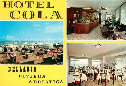 AK / Ansichtskarte Bellaria_IT Hotel Cola Rezeption Speisesaal 