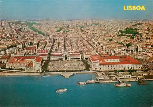 AK / Ansichtskarte Lisboa La Place du Palais Fliegeraufnahme Lisboa