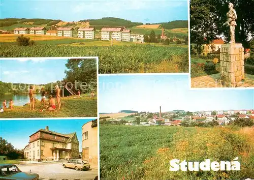 AK / Ansichtskarte Studena_CZ Wohnsiedlung Denkmal Stadtpanorama 