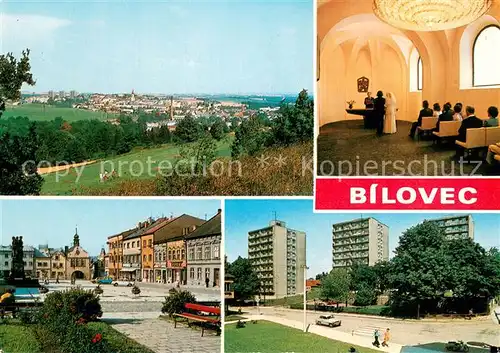 AK / Ansichtskarte Bilovec_Wagstadt_CZ Panorama Trauung Wohnsiedlung Motiv Innenstadt 