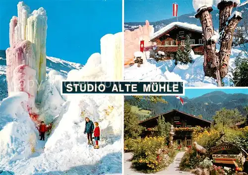 AK / Ansichtskarte Mayrhofen_Zillertal Studio Alte Muehle Schnitzereien Ausstellungen Bunte Eisberge Mayrhofen_Zillertal