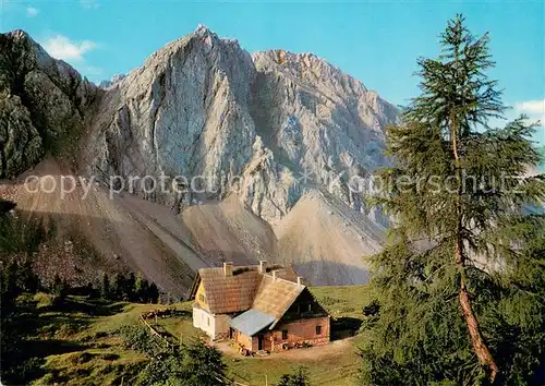 AK / Ansichtskarte Villach_Kaernten Klagenfurter Huette Karawanken gegen Klagenfurter Spitze und Hochstuhl Villach_Kaernten