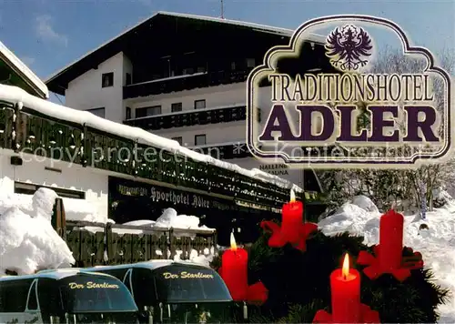 AK / Ansichtskarte Jungholz_Tirol Hotel Adler Sporthotel Adventskranz Jungholz Tirol