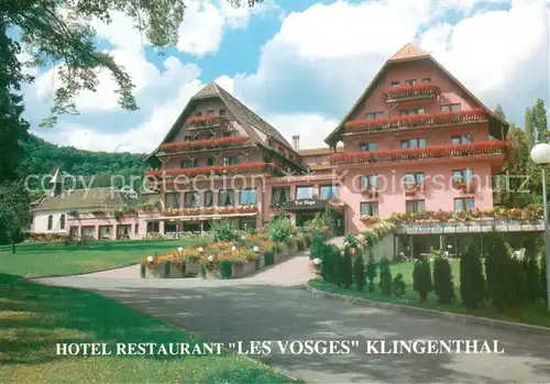 AK / Ansichtskarte Klingenthal_Bas_Rhin_Elsass Hotel Restaurant Les Vosges Klingenthal_Bas