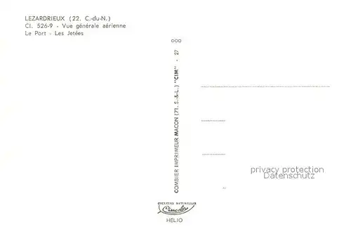 AK / Ansichtskarte Lezardrieux Le port et les jetees vue aerienne Lezardrieux