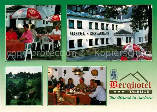 AK / Ansichtskarte Holzhau_Rechenberg Bienenmuehle_Erzgebirge Berghotel Talsblick Terrasse Gaststube 