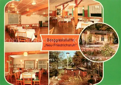 AK / Ansichtskarte Affalter Berggaststaette Neu Friedrichsruh Kl Saal Gr Saal Garten Gaststube Miniaturanlage Affalter