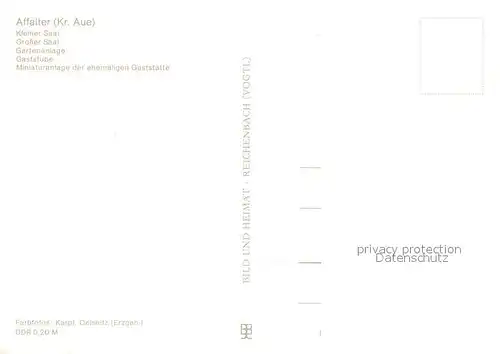 AK / Ansichtskarte Affalter Berggaststaette Neu Friedrichsruh Kl Saal Gr Saal Garten Gaststube Miniaturanlage Affalter