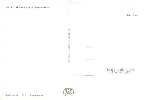 AK / Ansichtskarte Nordhausen_Thueringen Stadtterrasse Nordhausen Thueringen