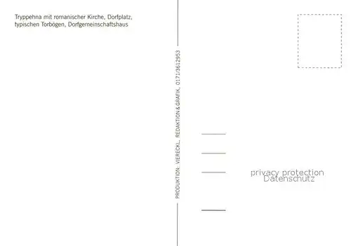 AK / Ansichtskarte Tryppehna mit romanischer Kirche Dorfplatz Torboegen Dorfgemeinschaftshaus Tryppehna