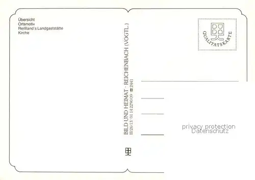 AK / Ansichtskarte Ursprung_Erzgebirge Panorama Ortsmotiv Reisslands Landgaststaette Kirche 
