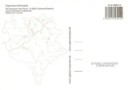 AK / Ansichtskarte Schoeneck_Vogtland IFA Ferienpark Schoeneck Tropisches Erlebnisbad Details Schoeneck_Vogtland