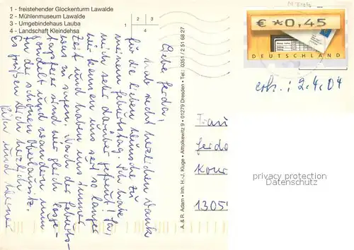 AK / Ansichtskarte Lawalde Glockenturm Muehlenmuseum Umgebindehaus Lauba Landschaft Kleindehsa Lawalde