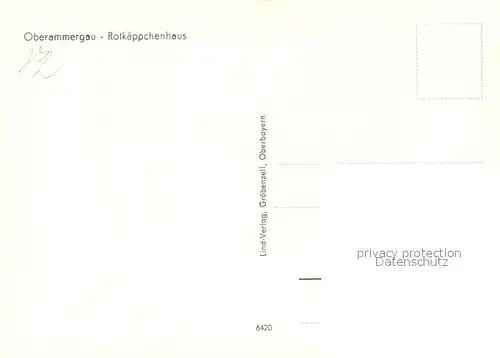AK / Ansichtskarte Oberammergau Rotkaeppchenhaus Oberammergau
