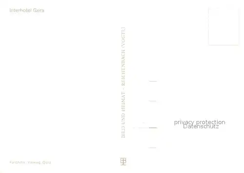 AK / Ansichtskarte Gera Interhotel Gera Gera