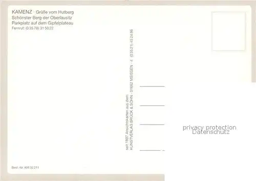 AK / Ansichtskarte Kamenz_Sachsen Berggaststaette Hutberg Blumengaerten Kamenz Sachsen