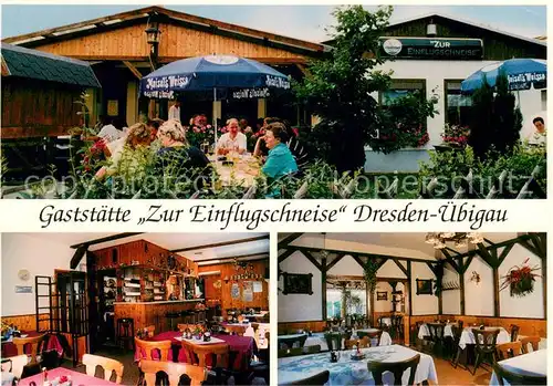 AK / Ansichtskarte Dresden Gaststaette Zur Einflugschneise Gastraeume Bar Terrasse Dresden