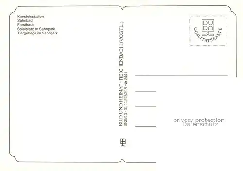 AK / Ansichtskarte Crimmitschau Kunsteisstadion Sahnbad Forsthaus Spielplatz im Sahnpark Tiergehege Crimmitschau