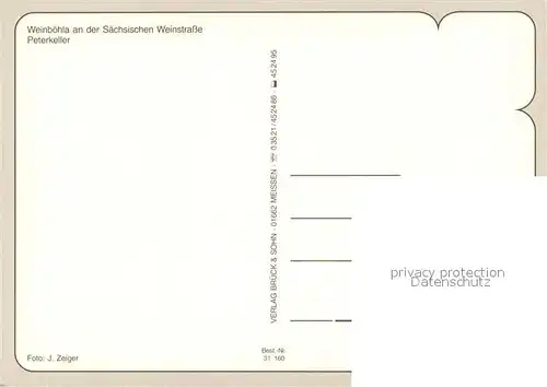 AK / Ansichtskarte Weinboehla Peterkeller Weinboehla
