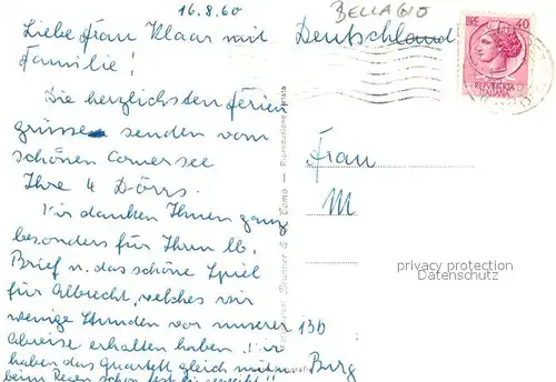 AK / Ansichtskarte Bellagio_Lago_di_Como_IT Fliegeraufnahme  