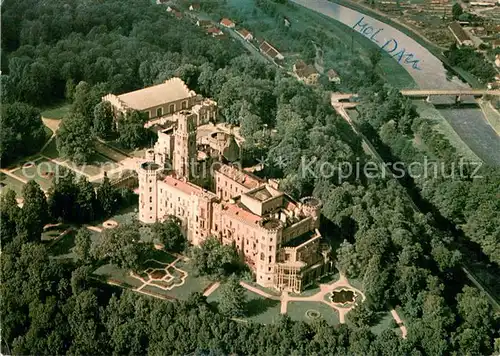 AK / Ansichtskarte Hluboka_nad_Vltavou_CZ Statni zamek Fliegeraufnahme  