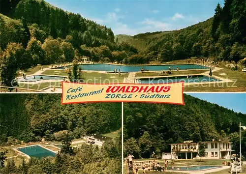 AK / Ansichtskarte Zorge Cafe Restaurant Waldhaus am Schwimmbad Zorge