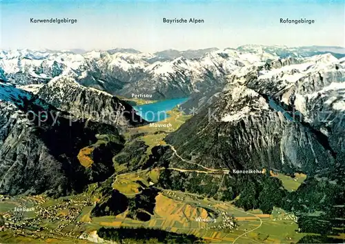 AK / Ansichtskarte Maurach_Achensee Panorama Achenseegebiet Alpen Karwendelgebirge Bayrische Alpen Rofangebirge Maurach Achensee