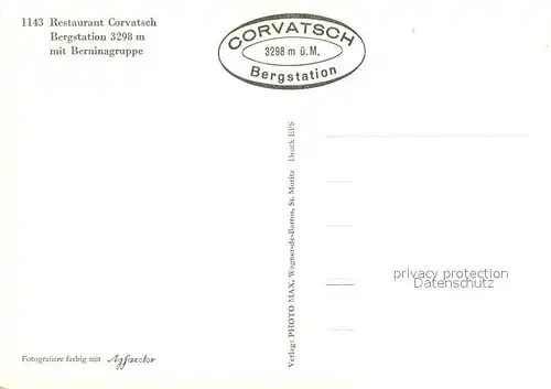 AK / Ansichtskarte Corvatsch_Silvaplana_GR Bergrestaurant Corvatsch Bergstation mit Berninagruppe Winterpanorama Alpen Corvatsch_Silvaplana_GR