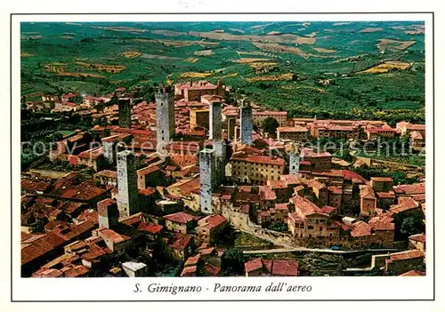 AK / Ansichtskarte San_Gimignano_Toscana Panorama dall aereo 