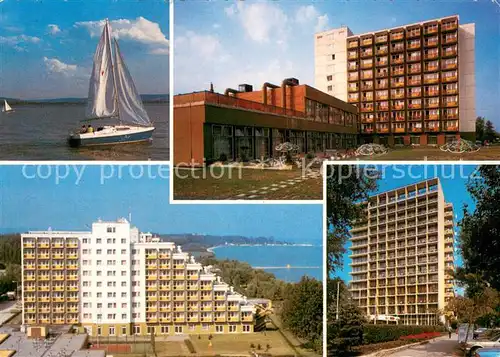 AK / Ansichtskarte Siofok Segelboot Hotels Hochhaeuser Siofok