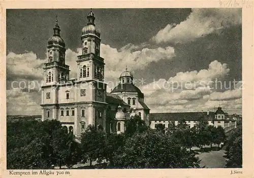 AK / Ansichtskarte Kempten_Allgaeu St. Lorenzkirche u. ehem. fuerstaebtliches Residenzschloss Kempten Allgaeu