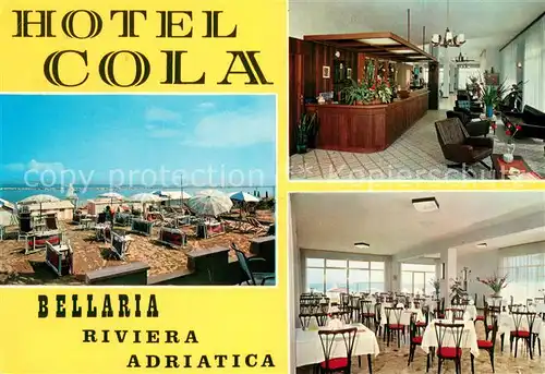 AK / Ansichtskarte Bellaria_IT Hotel Cola Terrasse Speisesaal Bar 