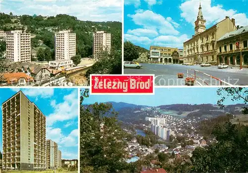 AK / Ansichtskarte Zelezny_Brod_Eisenbrod_CZ Letovisko v udoli Jizery Stredisko sklarske vyroby V budove sporitelny je muzeum horniho Pojizeri 