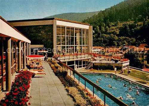 AK / Ansichtskarte Wildbad_Schwarzwald Thermal Bewegungsbad mit Freibad und Liegehallen Wildbad_Schwarzwald