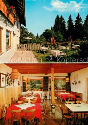 AK / Ansichtskarte Rottenbuch_Oberbayern Gasthaus Cafe Moosbeck Gartenterrasse Gaststube Rottenbuch Oberbayern