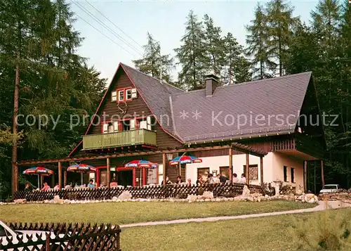 AK / Ansichtskarte Longkamp Cafe Restaurant Blockhaus Hubertus Longkamp