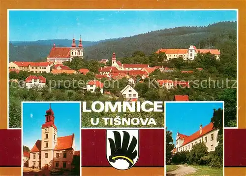 AK / Ansichtskarte Lomnice_u_Tisnova_Lomnitz_Tischnowitz Celkovy pohled Radnice Zamek stredisko CO CSTV Lomnice_u